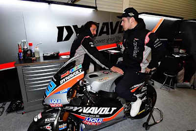 Marcel Schrötter beim verregneten Jerez-Test im November mit seiner Kalex