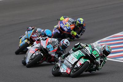 Im Rennen: Gardner führt vor Schrötter, Márquez und Baldassarri