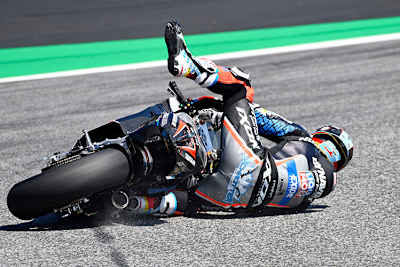 Auch ein Ausrutscher konnte Marcel Schrötter nicht bremsen