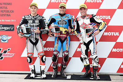 Pole-Mann Vierge mit  Schrötter (li.) und Sam Lowes