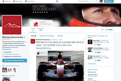 Michael Schumacher ist nun auf Twitter