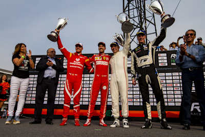 Mick Schumacher und Sebastian Vettel holten den zweiten Platz hinter Kristensen und Kristoffersson