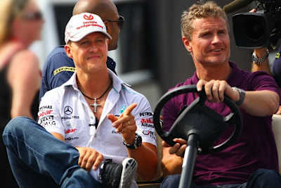 Michael Schumacher und David Coulthard