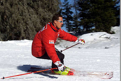 Michael Schumacher: Früher noch ohne Helm, seit Jahren jedoch immer mit Kopfschutz
