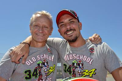 Zwei spektakuläre Fahrer: Kevin Schwantz (li.) und Davide Giugliano