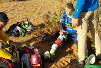 Johnny Aubert musste bei der Dakar 2020 verletzt aufgeben