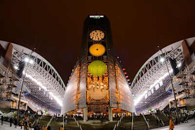 Das offene 'Century Link Field' von Seattle schützt nicht vor dem angekündigten Regen