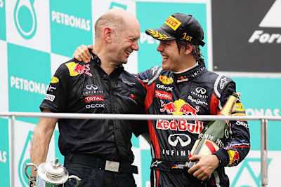 Adrian Newey und Sebastian Vettel: Das Boot muss warten