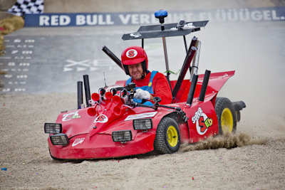 Nicht alle Rennen verliefen reibungslos – Sebastian Vettel in der Seifenkiste