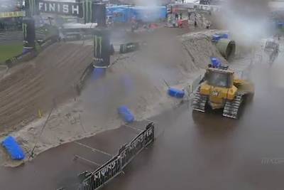 Die Strecke von Assen hat sich in eine Seenlandschaft verwandelt