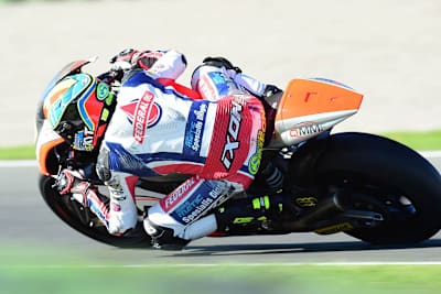 Xavier Simeon: In Valencia mit Gresini-Leder und QMMF-Bike
