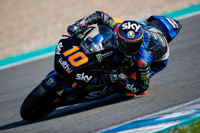 Luca Marini beim Moto2-Test in Jerez