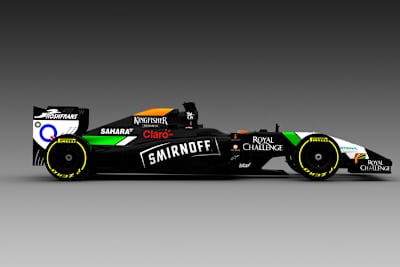 Nico Hülkenberg und Sergio Pérez fahren in Barcelona das Smirnoff-Logo spazieren