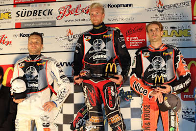 Die Top-3 von Cloppenburg: Martin Smolinski, Timo Lahti und Niels-Kristian Iversen (v.l.)