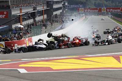 Auch der Startunfall von Spa 2012 wurde untersucht