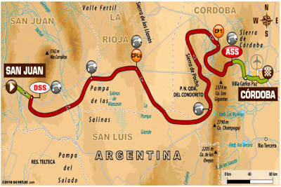 Die vorletzte Etappe führt über 907 Kilometer von San Juan nach Cordoba