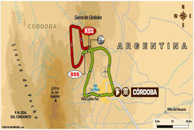 Die letzte Etappe der Rallye Dakar 2018 führt über 286 Kilometer rund um Cordoba