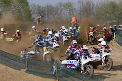 Start zum zweiten Lauf: #111 Willemsen/Rostingt, #10 Dierckens/R.Bax, #9 Sanders/Kunnas, #1 Vanluchene/van den Bogaart, #7 Varik/Daiders