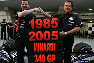 Die früheren Minardi-Besitzer Paul Stoddart (links) und Giancarlo Minardi