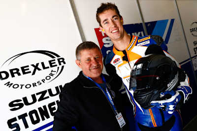 Colin Stoner (li.) besucht Kane Burns bei der IDM