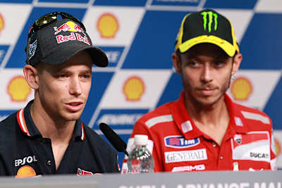 Große Rivalität: Casey Stoner und Valentino Rossi 