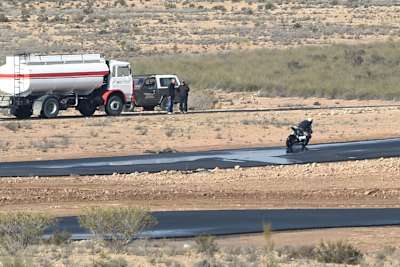 Tito Rabat gestern beim Regentest auf der neuen Piste in Almeria