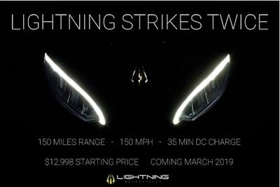 Bei den angekündigten 12.998 $ für die Lightning Strike dürfte es sich um einen Einführungspreis handeln, um Marktanteile zu holen