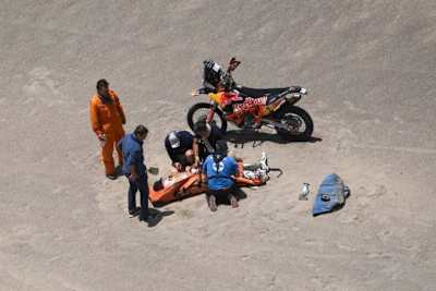 Der prominenteste Ausfall war der von Vorjahressieger Sam Sunderland (Red Bull KTM) 