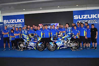 Das Team Suzuki Ecstar präsentierte sich am Sonntag in Sepang