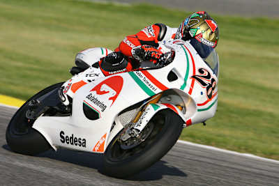 Gabor Talmacsi war auf seiner 250er-Aprilia 2008 für Sedesa und den Balatonring