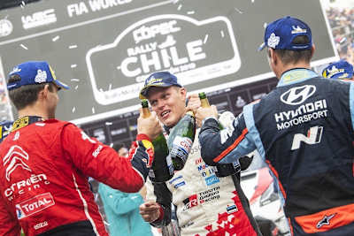 Sébastien Ogier, Sieger Ott Tänak, Sébastien Loeb Rallye Chile 2019