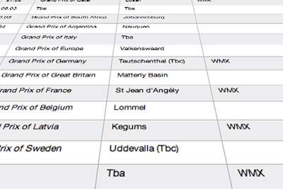 Im Youthstream-Kalender für 2016 erscheinen die WM-Läufe von Teutschenthal und Uddevalla als 'tbc' (to be confirmed)