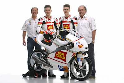 Sportdirektor Cristiano Migliorati, Matteo Ferrari, Stefano Manzi und PR-Chef Carlo Pernat