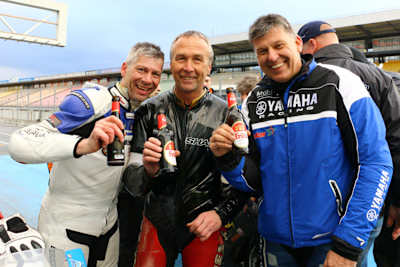 Jörg Teuchert, Toni Heiler und Michael Galinski: Schnell fahren und richtig feiern