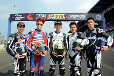 Alle fünf Thailänder; Rattapong Wilairoj, Thitipong Warokorn, Ratthapark Wilairot, Decha Kraisart, Chalermpol