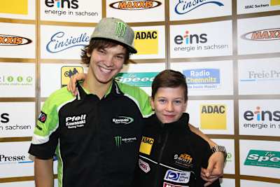 Erwartungsfroh vor dem Heimauftritt in Chemnitz: Dominique Thury und Jeremy Sydow (re.)