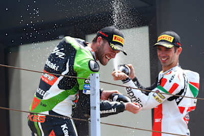 Tom Sykes (li.) und Marco Melandri