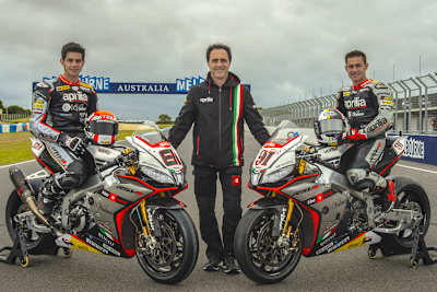 Romano Albesiano (Mitte) mit Jordi Torres (li.) und Leon Haslam