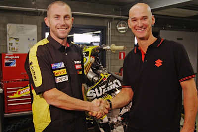 Stefan Everts (rechts) holte Ben Townley (links) aus Neuseeland in die WM und muss dieses Jahr ohne Hauptsponsor Rockstar klarkommen