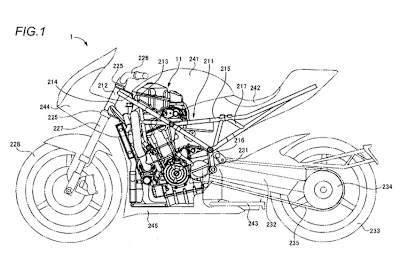 Kurzer, kompakter Reihenzweizylinder im Gitterrohrrahmen ermöglicht eine lange Schwinge