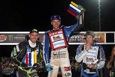 Die Top-3 von Teterow: Martin Vaculik, Matej Zagar und Jason Doyle (v.l.)