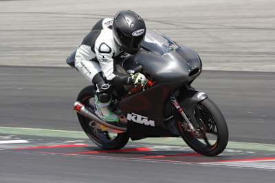Testfahrer Efren Vazquez auf der KTM in Spielberg