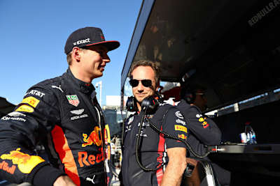 Max Verstappen und Christian Horner