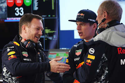 Max Verstappen und Christian Horner
