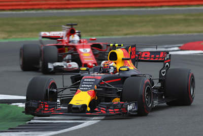 Max Verstappen und Sebastian Vettel 