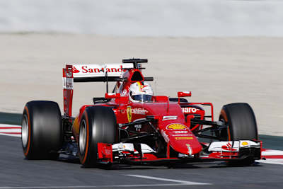 Sebastian Vettel im neuen Ferrari