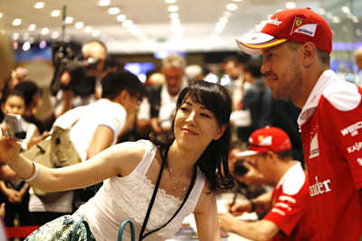 Ein Selfie mit Sebastian Vettel