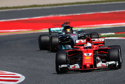 Sebastian Vettel und Lewis Hamilton