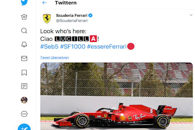 Sebastian Vettel vor der Präsentation des neuen Ferrari
