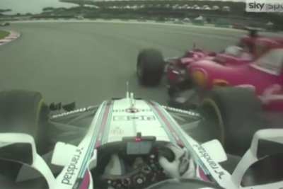 Sebastian Vettel fährt Lance Stroll ins Auto